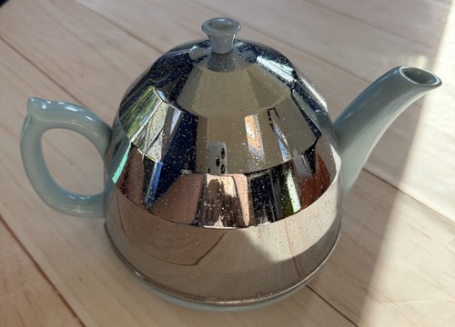 Vintage chrome tea cosy - chrome, teapot