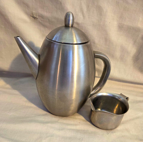Stainless steel tea pot with - steel,