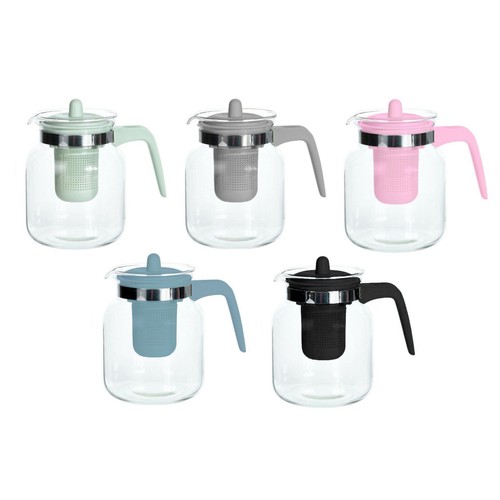 Clear glass teapot with - clear,