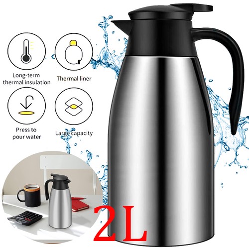 Stainless steel thermos flask - steel,