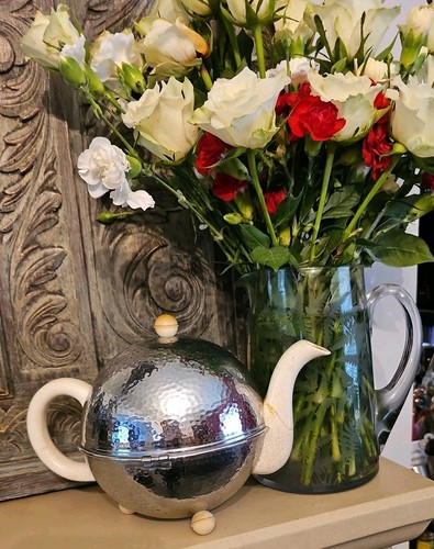 Old vintage art deco teapot - vintage,